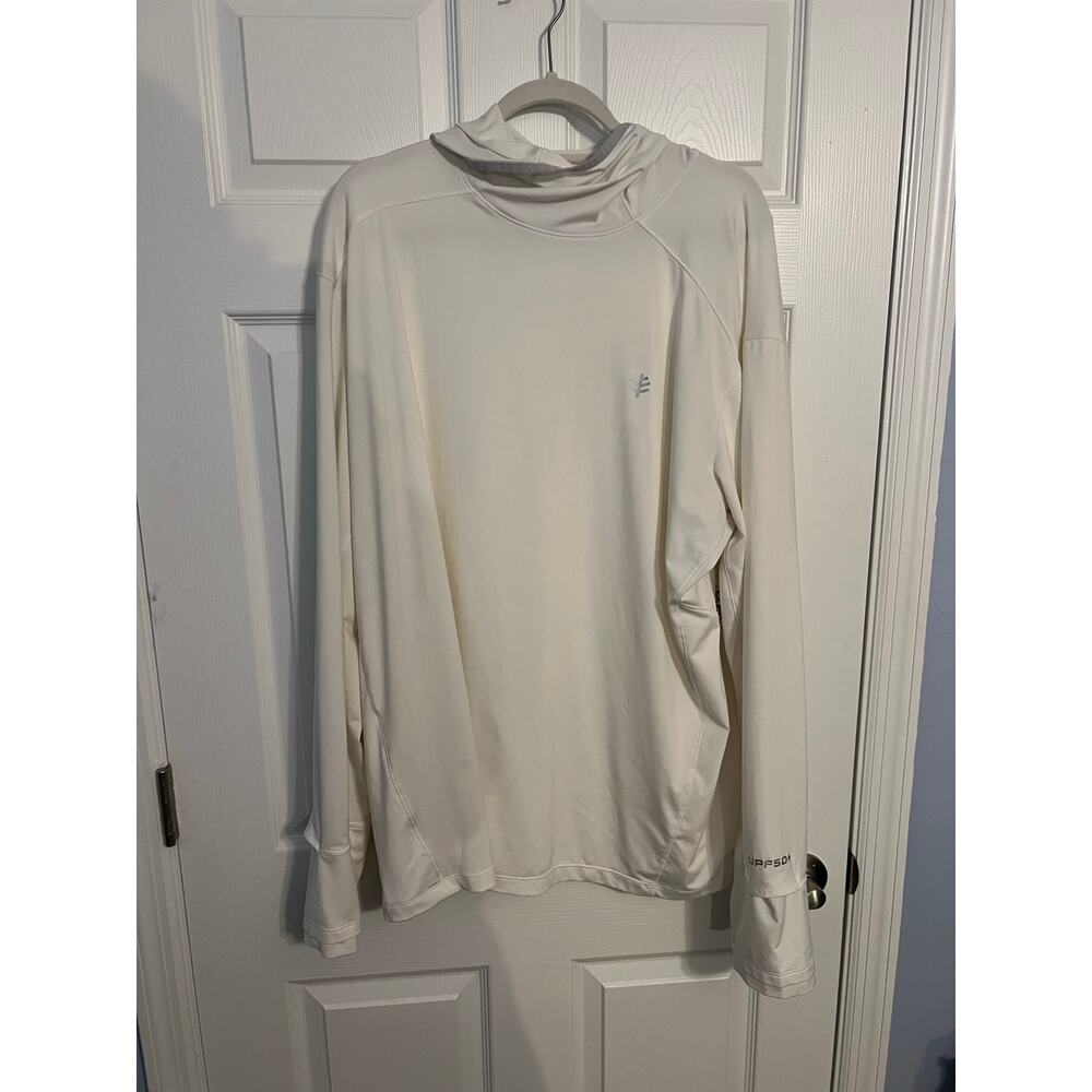 Coolibar White Long Sleeve Hooded Shirt – Men’s Size XXL
